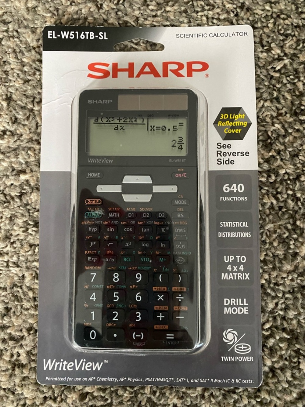 SHARP EL-W516TB-SL Scientific Calculator - Black